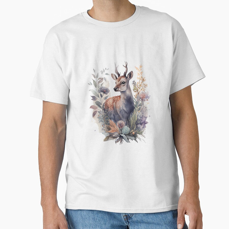 deer in forest by TIDALI-Prints