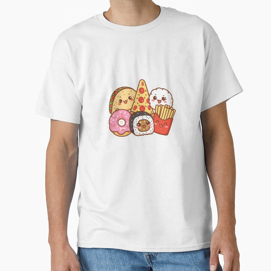 Kawaii Snacks Assortment – Cute Pizza, Sushi, Donut, Tacos and Fries by KawaiiAI-Art