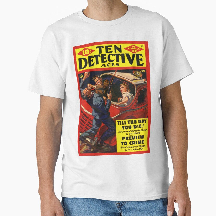 Ten Detective Aces Pulp Magazine: Till The Day You Die! Pulp Art Magazine Cover by centuryretromedia