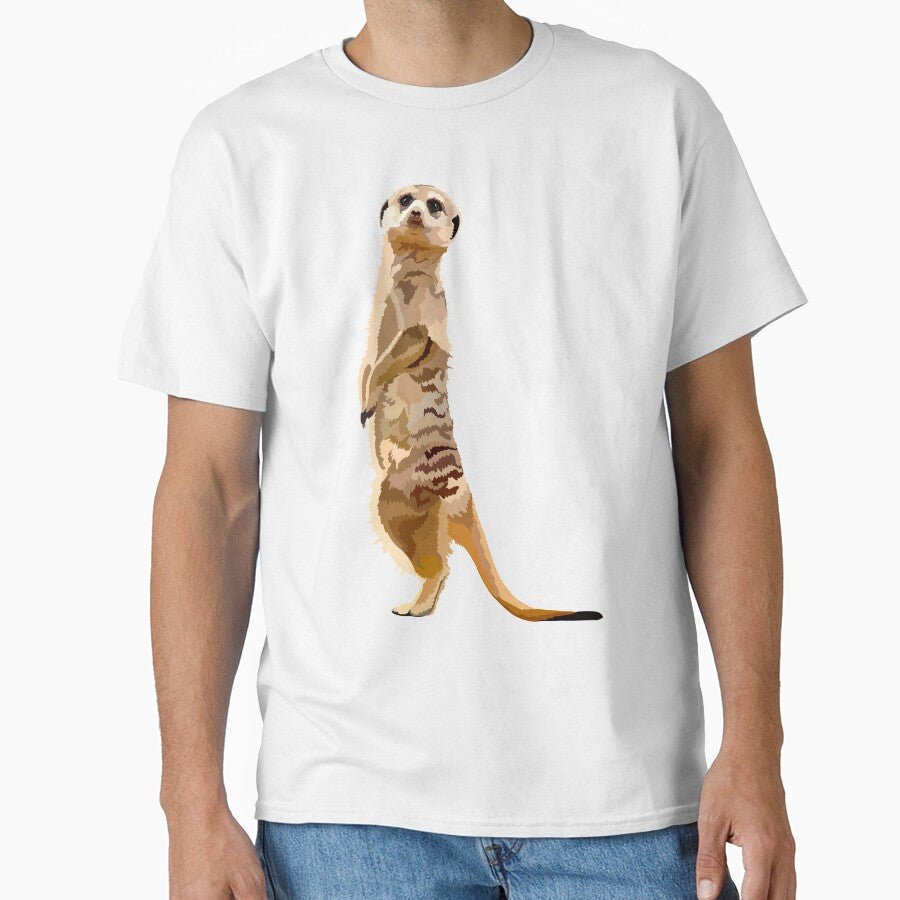 M is for Meerkat,Meerkat Artwork – Playful Desert Mammal Illustration and Wildlife Design by PrettylittlepastelUk
