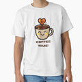 Coffee Time – Cute Smiling Coffee Cup with Heart Steam by Rosiname
