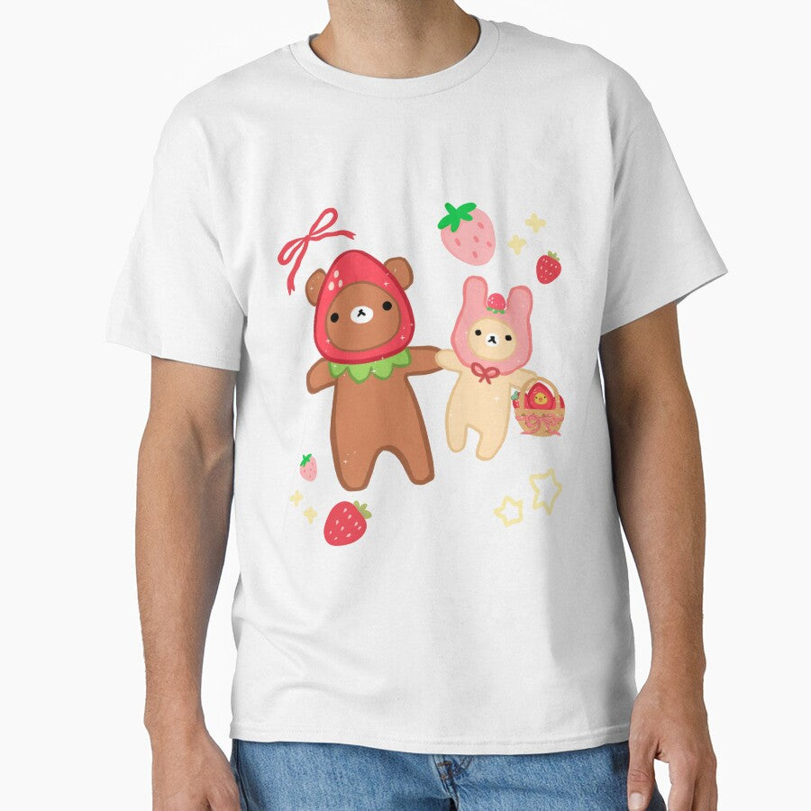 Kawaii Strawberry Bears Pair by starbunnykawaii