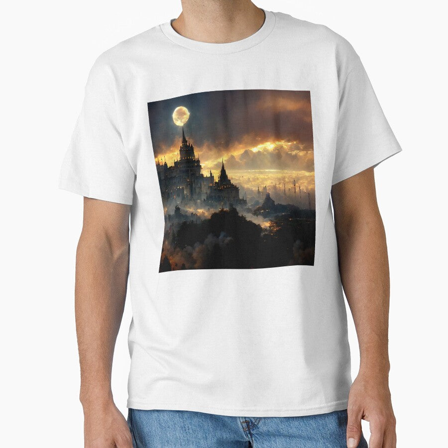 Fantasy Castle Under Moonlit Skies by Amr Siam
