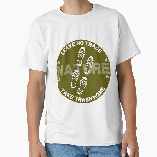 Leave No Trace t shirt - Ecology t shirt - Wile Nature t-shirt - Off Grid - Trekking - Wild Walking - Forest Walks by happygiftideas