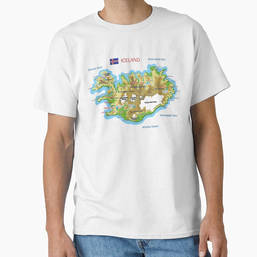 Iceland Geographic Map by alijun