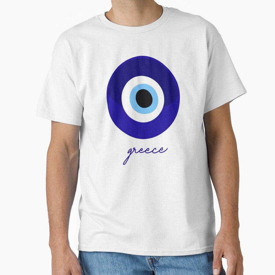 Greece, "Mati" bad eye - blue white. by angelisart