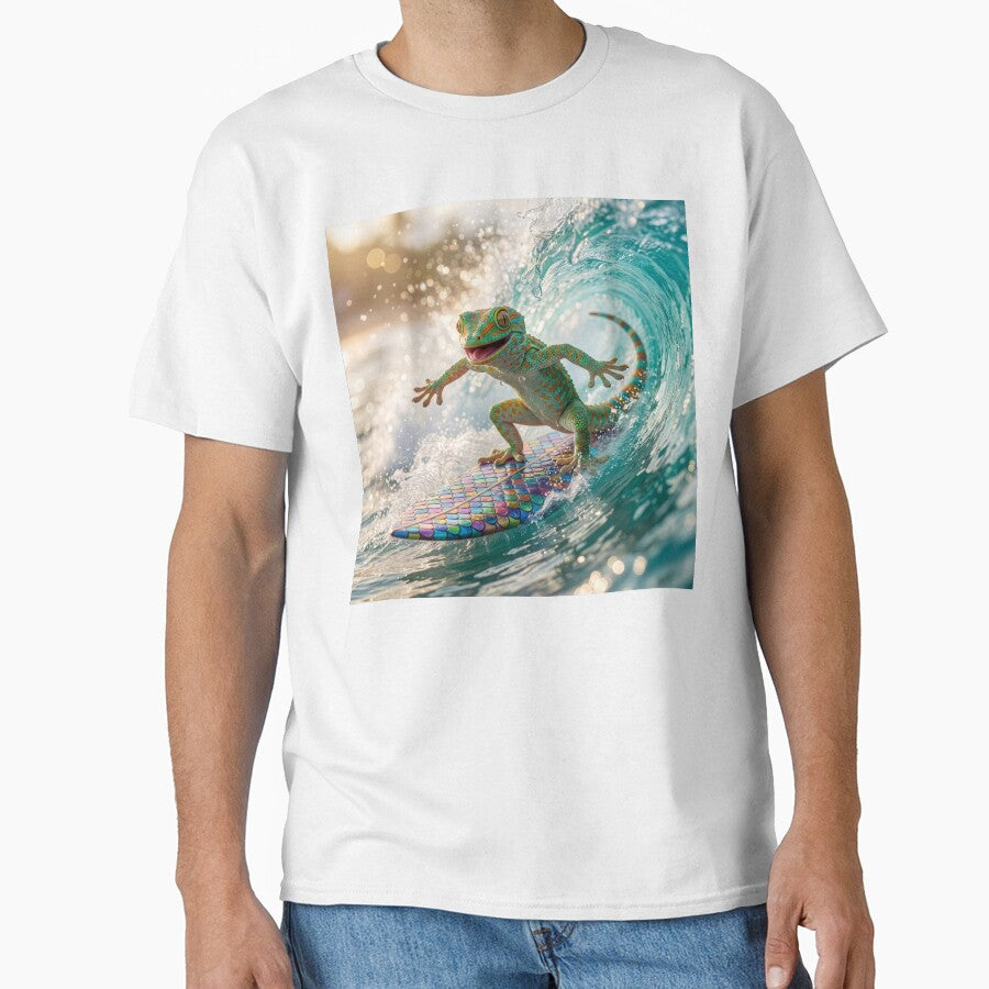 Gecko Surfs the Waves by Tridentulus