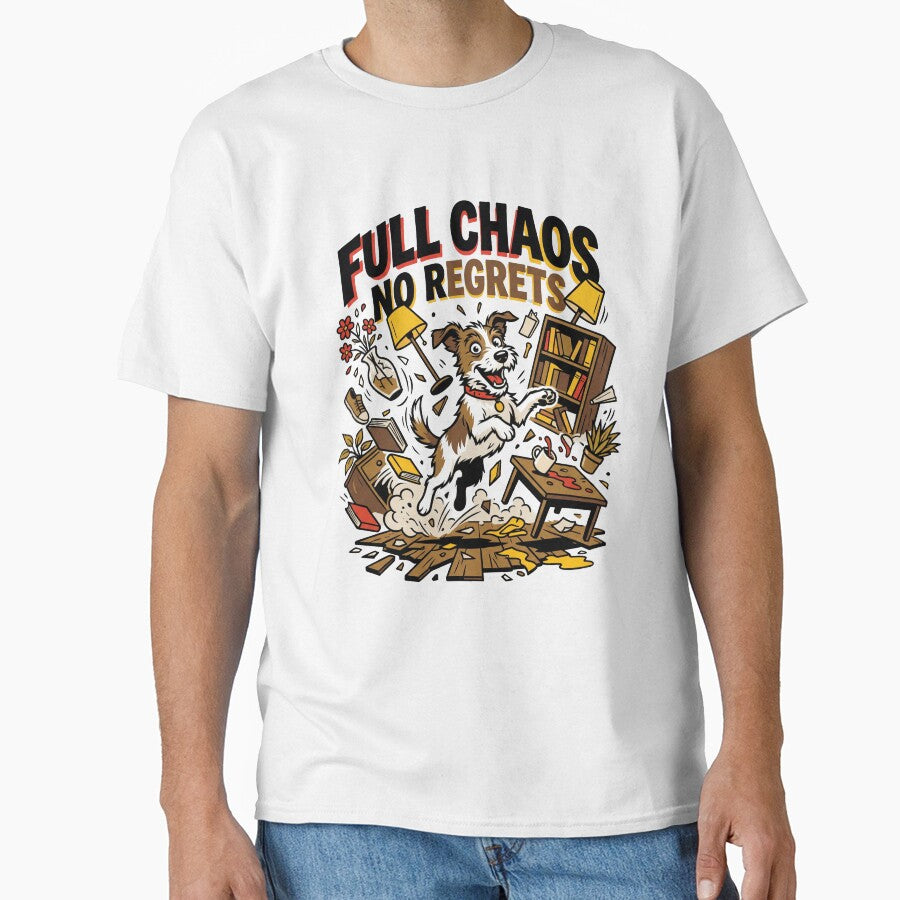 Chaotic Dog Energy Shirt Funny Hyper Puppy Meme by ManikRaja