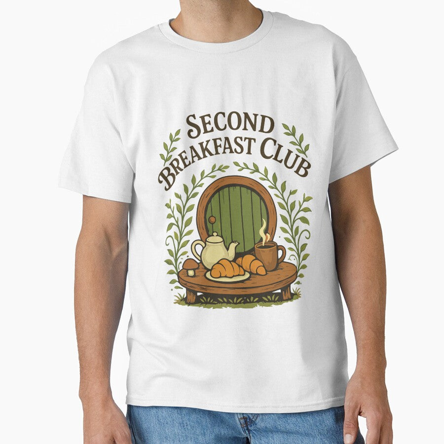 Second Breakfast Club Retro Cottagecore Brunch Bakery Lover Aesthetic Design by kiralynstration
