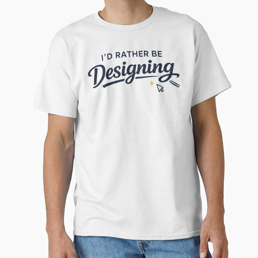I'd Rather Be Designing – Funny Graphic Designer by WildWonderfulWear