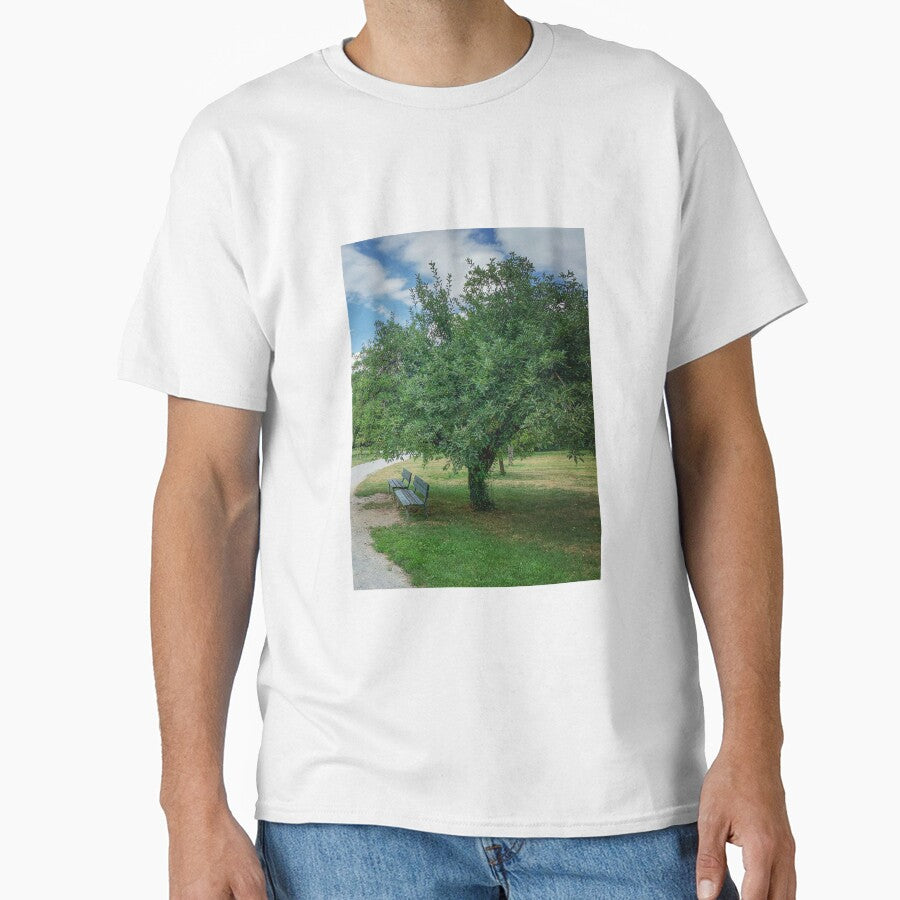 Park Green Tree Grass Sky Relax Bench by eleonoraingrid