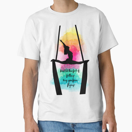 Aerial Silks 'Fear of Falling' Quote Rainbow by PoleLife