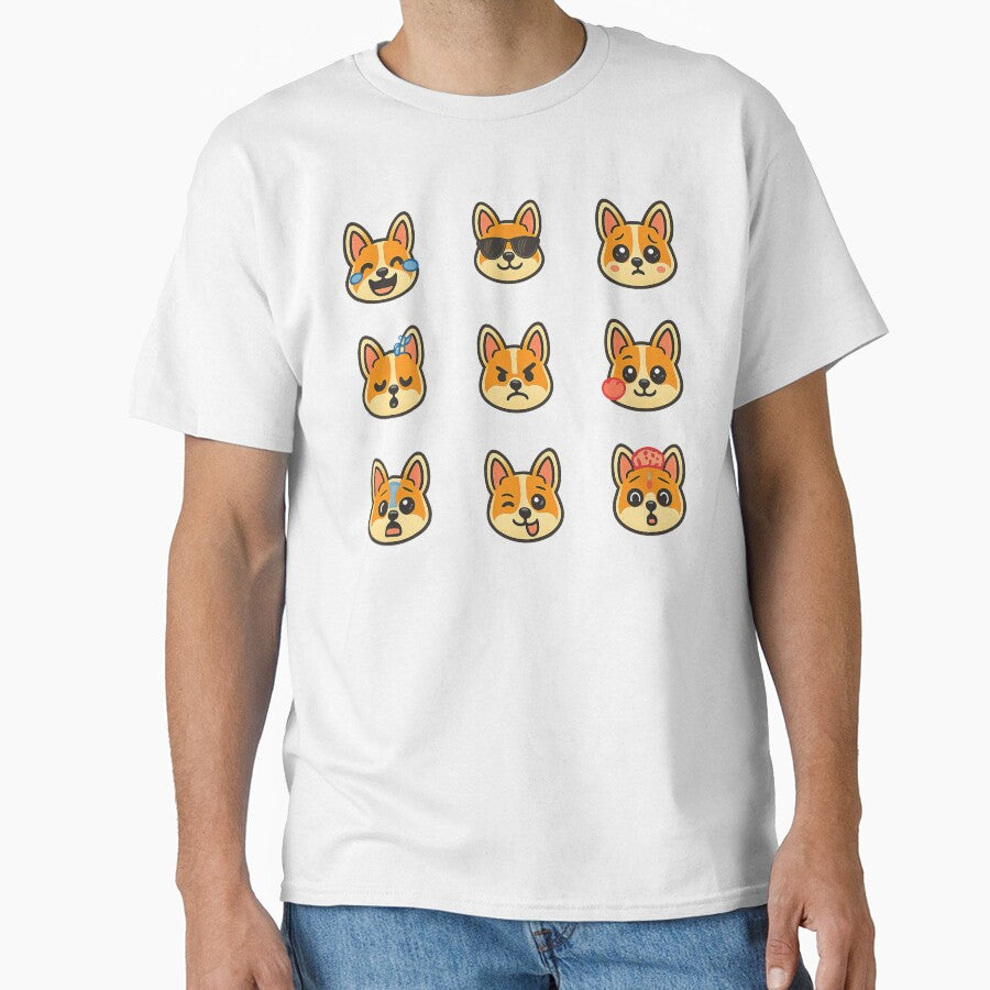 Cute Kawaii Corgi Emoji Set 1, Kawaii Corgi by graphic-genie