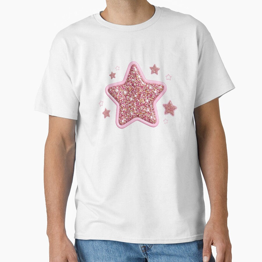 Glitter Star Sticker — Y2K Bubblegum Sparkle 2000s Puffy Sticker Art by Velustro Shop