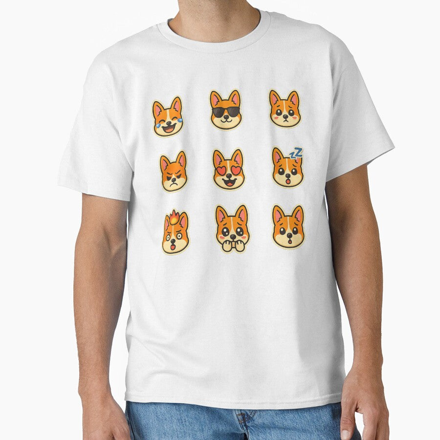 Cute Kawaii Corgi Emoji Set 4, Kawaii Corgi by graphic-genie