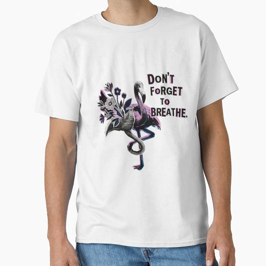 Yoga Flamingo - "Don't Forget to Breathe" Funny Design by ShinyMonkeShop