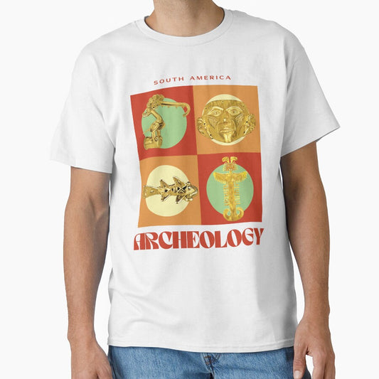 Archeology of South America - Gold Treasures of Pre-Hispanic Cultures - Retro Design by Carola-art