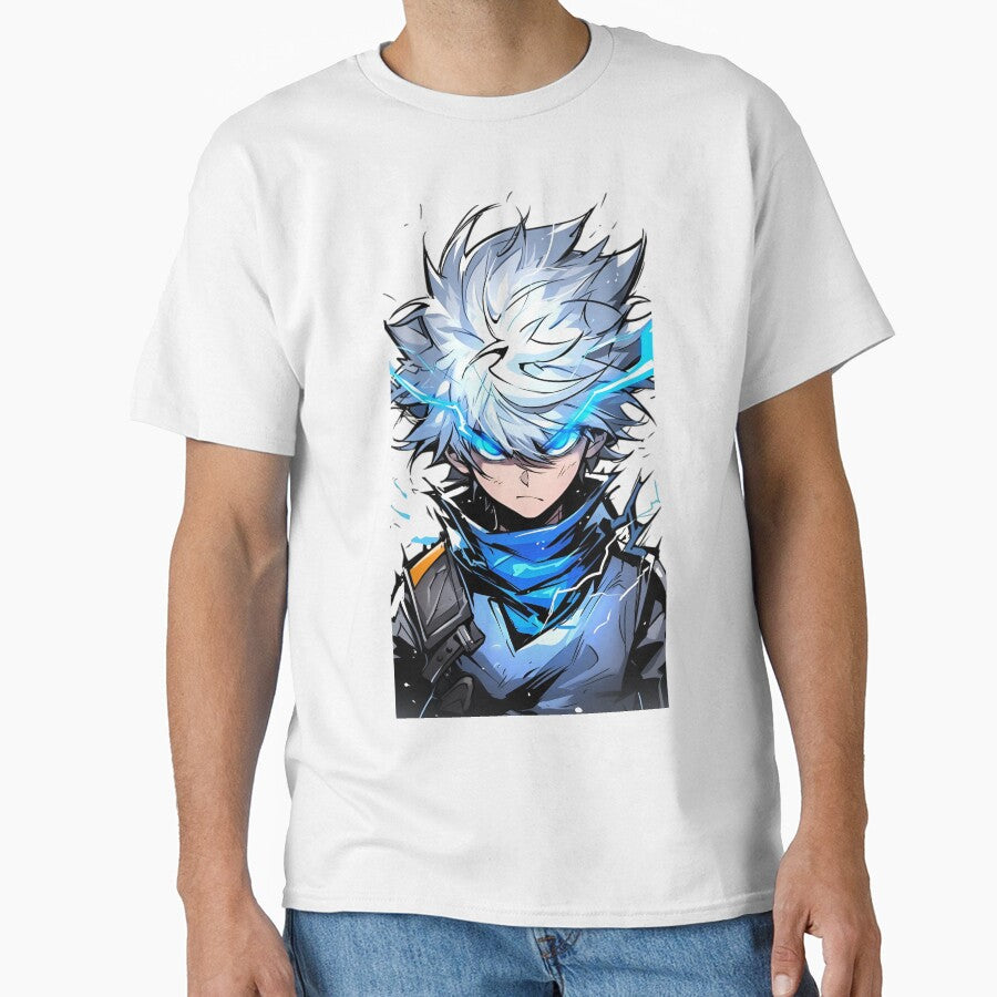 Blue Lightning Anime Warrior – Dark Manga Style Anime Character Design by Dyan4