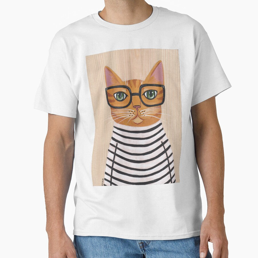 Ginger Hipster Cat by KilkennyCat Art