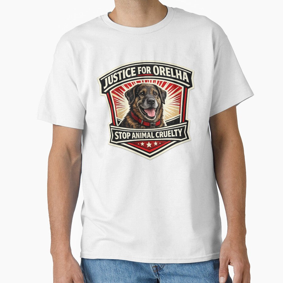 Justice for Orelha Stop Animal Cruelty Dog Badge by rocknrollstyles