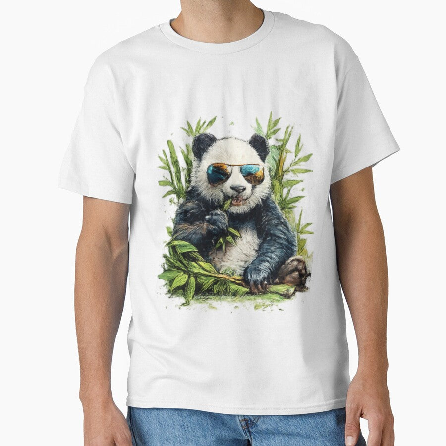 Cool Panda With Sunglasses Vintage Streetwear Design by novaduman