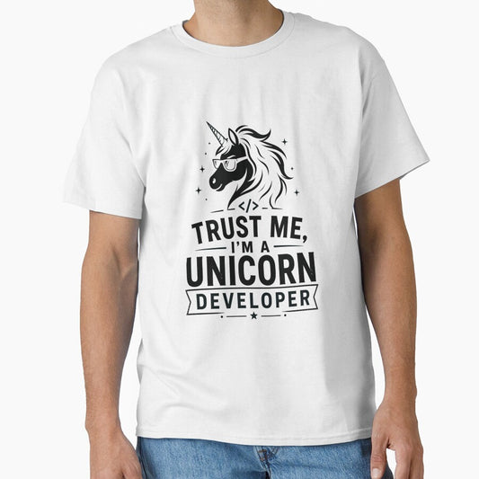 Trust Me, I’m a Unicorn Developer – Funny Dev Design Blakc by CtrlAltLaugh