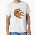 Terrified Pizza Slices Flying Out of Cartoon Pizza Box by jgvisualarts