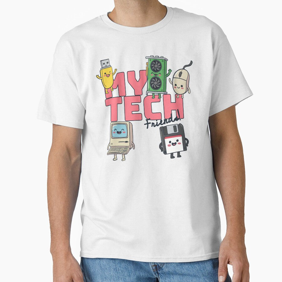 My Tech Friends–Cute Retro Technology Characters Funny Geek Design by EzekRenne