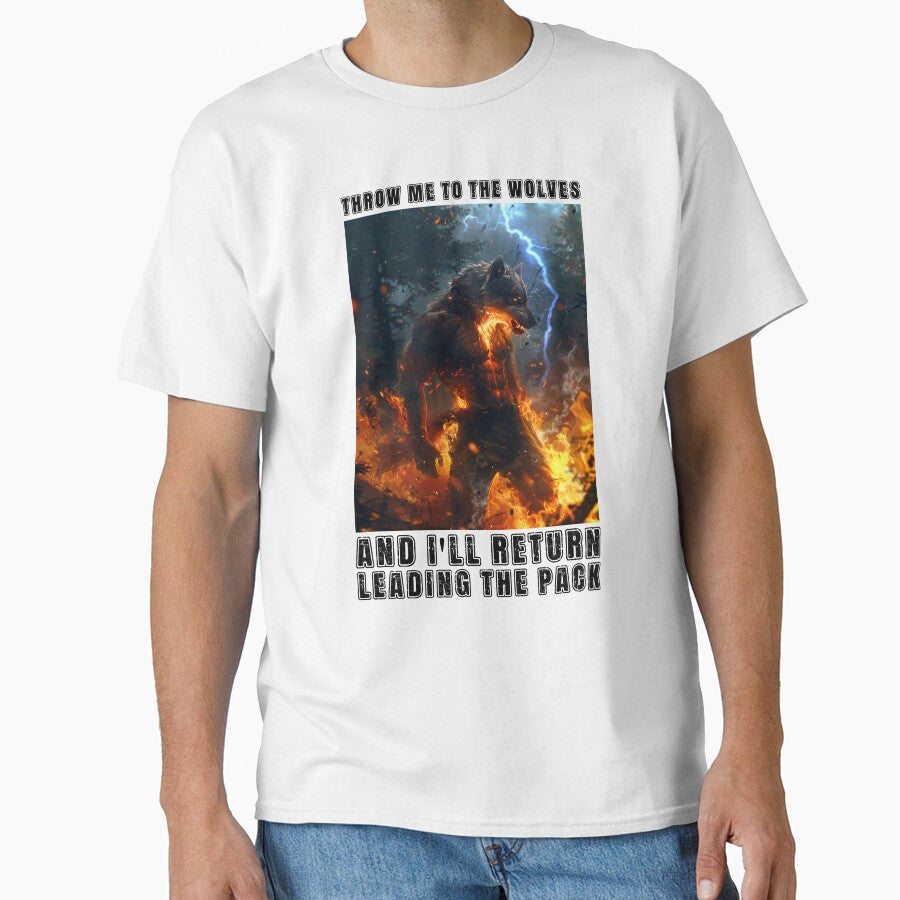 Throw Me To The Wolves Alpha Wolf by RockFireMerch