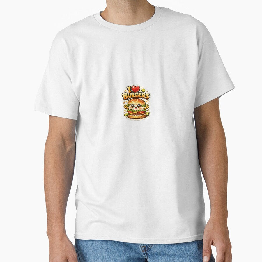 Cute I Love Burgers Sticker by SntixySellsArt