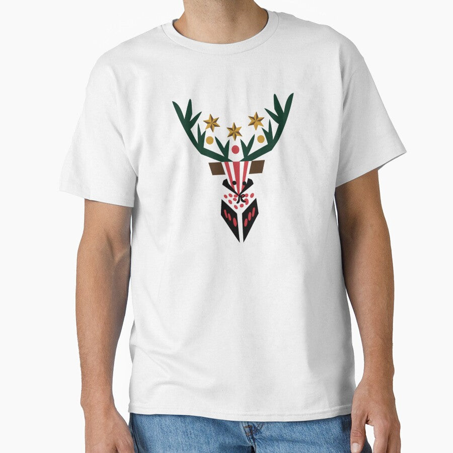Modern Geometric Reindeer Minimalist  Holiday Wildlife Design by gk-creations