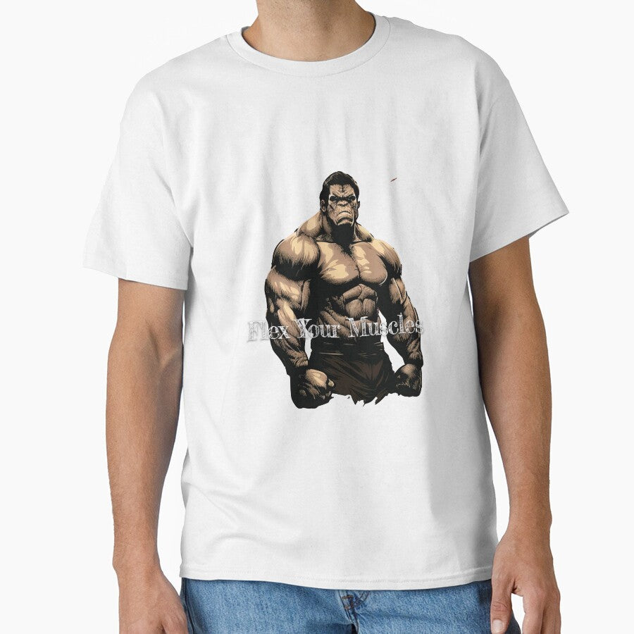 Flex Your MusclesDesignBodybuilding Fitness Gym Workout Exercise Merch Print Design by tengamerx