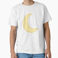 Pastel Yellow Moon Sticker – Soft Minimal Aesthetic by designpgigi
