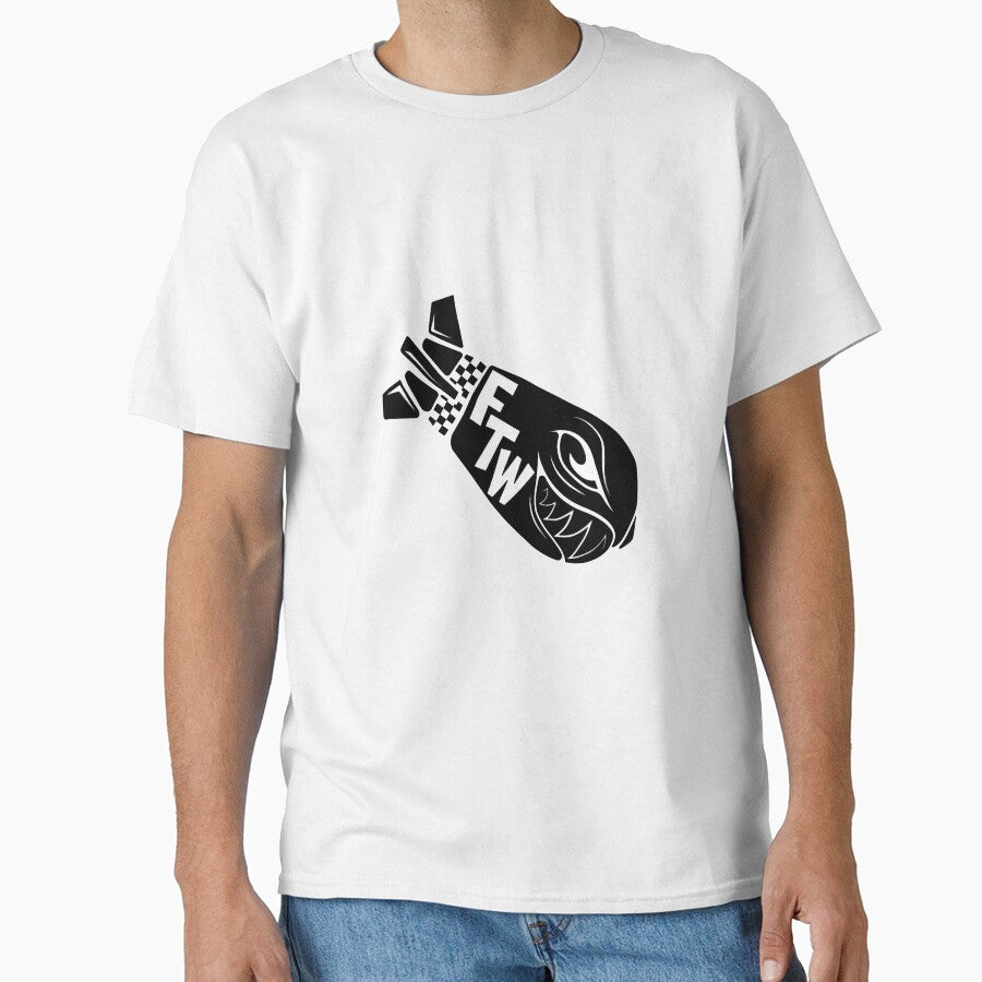 FTW Retro Bomb Tattoo - Shark Mouth Nose Art by 1001T-Shirt