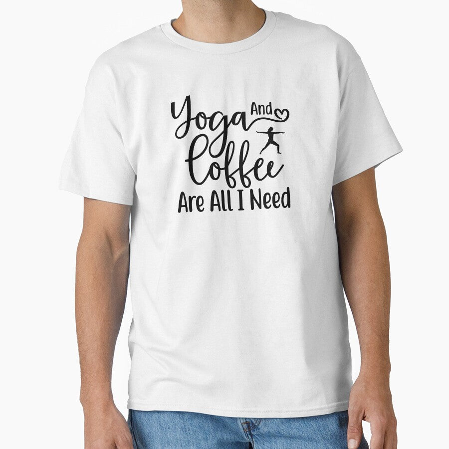 Yoga Saying Yoga and Coffee Are All I Need Motivational Quote by SoccaTamam