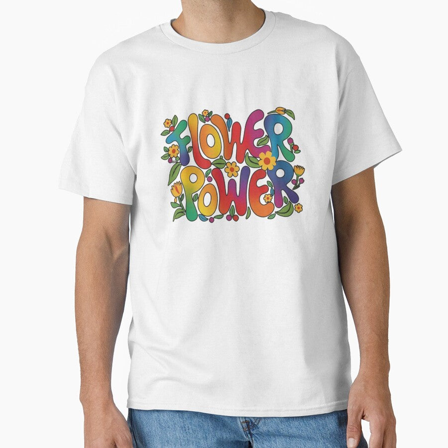 Colorful Flower Power Retro Hippie Typography With Groovy Floral Garden Vibes For Positive Energy by QuotinTs