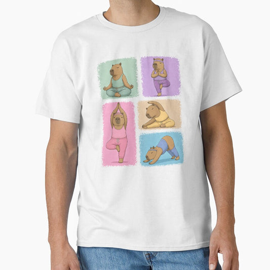 Capybara Yoga poses Workout Sport Meditation by QuiteOrbit