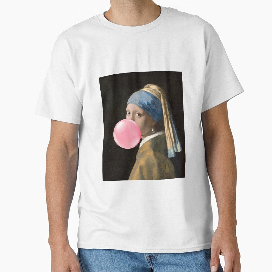Girl with a Pearl Blowing BubbleGum by PopfoxStudio