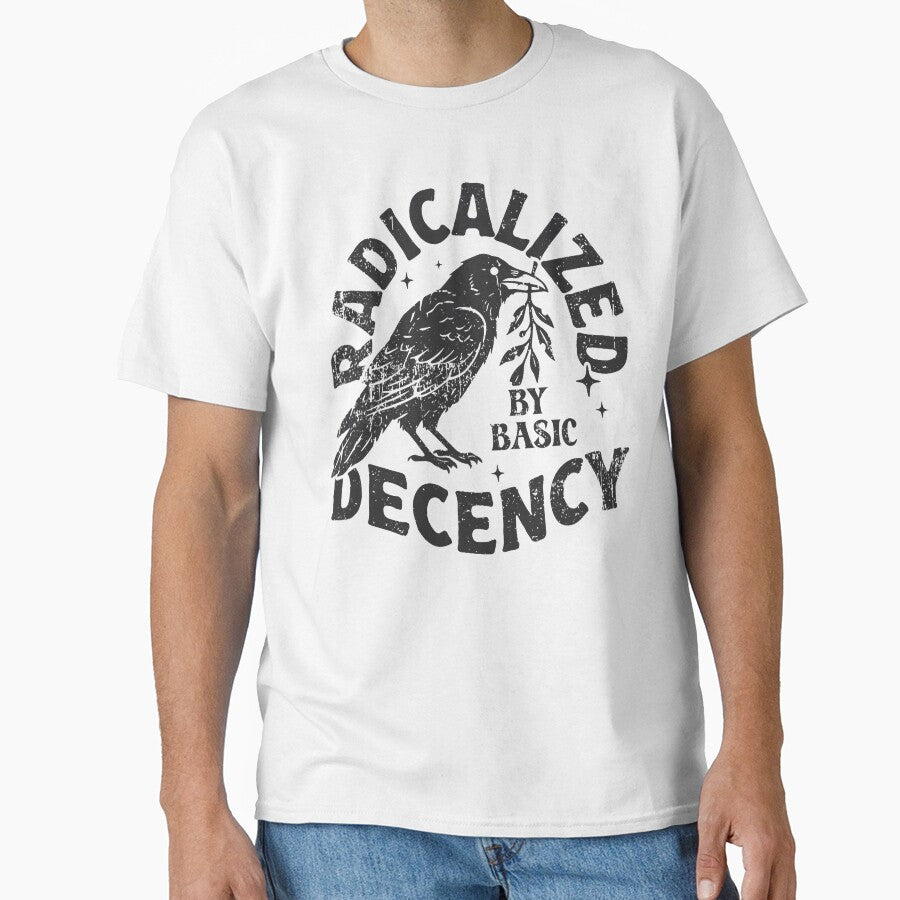 Radicalized By Basic Decency Raven Crow Justice Bird Artwork by susannenovak