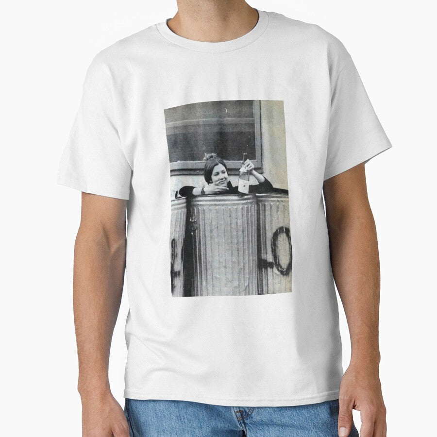 Carrie Fisher in a Trash Can by Merch-On