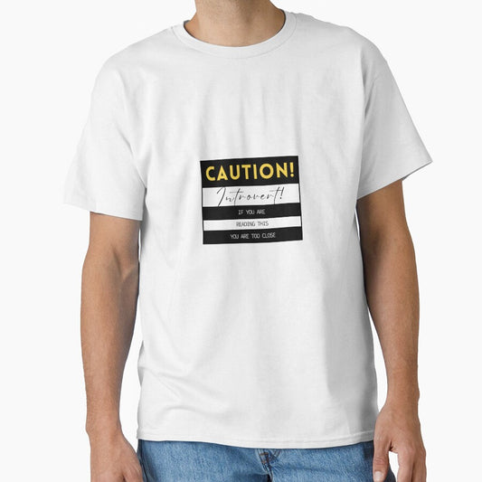 f you can read this, you're too close shirt Introvert quote design by Dominika Farkašová