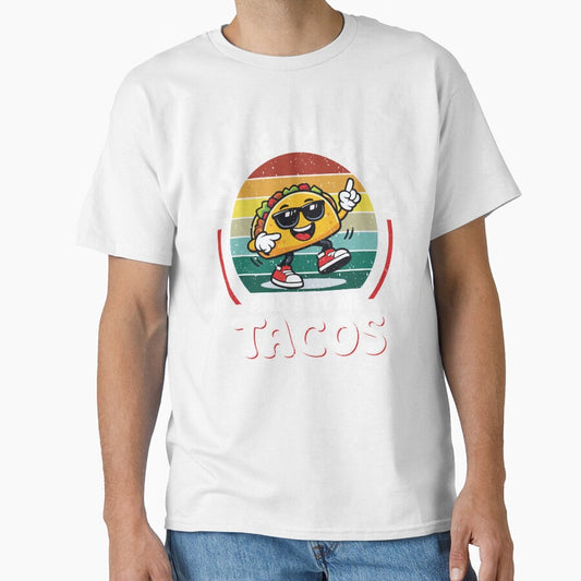 Tell Me I'm Pretty And Buy Me Tacos Funny Retro Taco by Eagle Eye Apparel