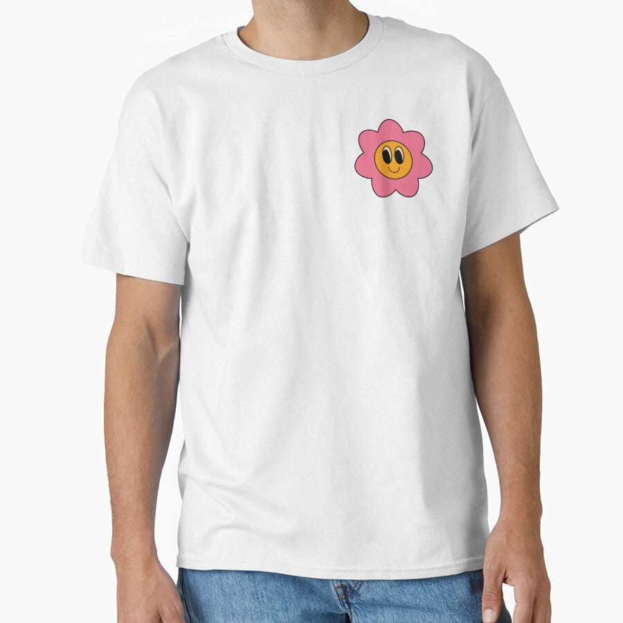 Happy Pink Daisy – Cute Retro Kawaii Flower Face by goodsunday28