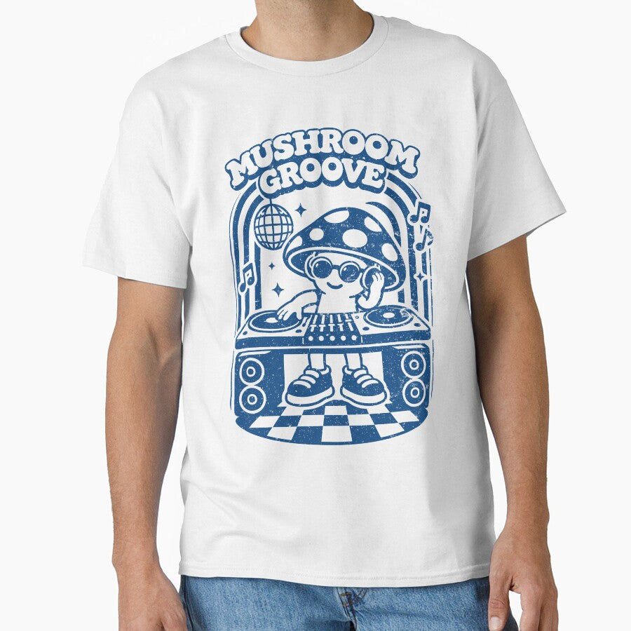 Mushroom Groove DJ Retro Music Vibes by CamaleonDesigns