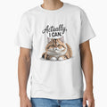 Actually I Can Cute Cat Motivation Shirt by Cool-cat-art
