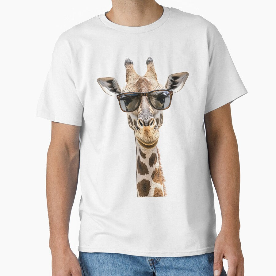 Funny cool Giraffe wearing sunglasses by LazyOwlStore