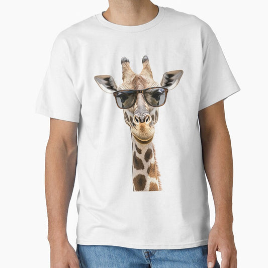 Funny cool Giraffe wearing sunglasses by LazyOwlStore