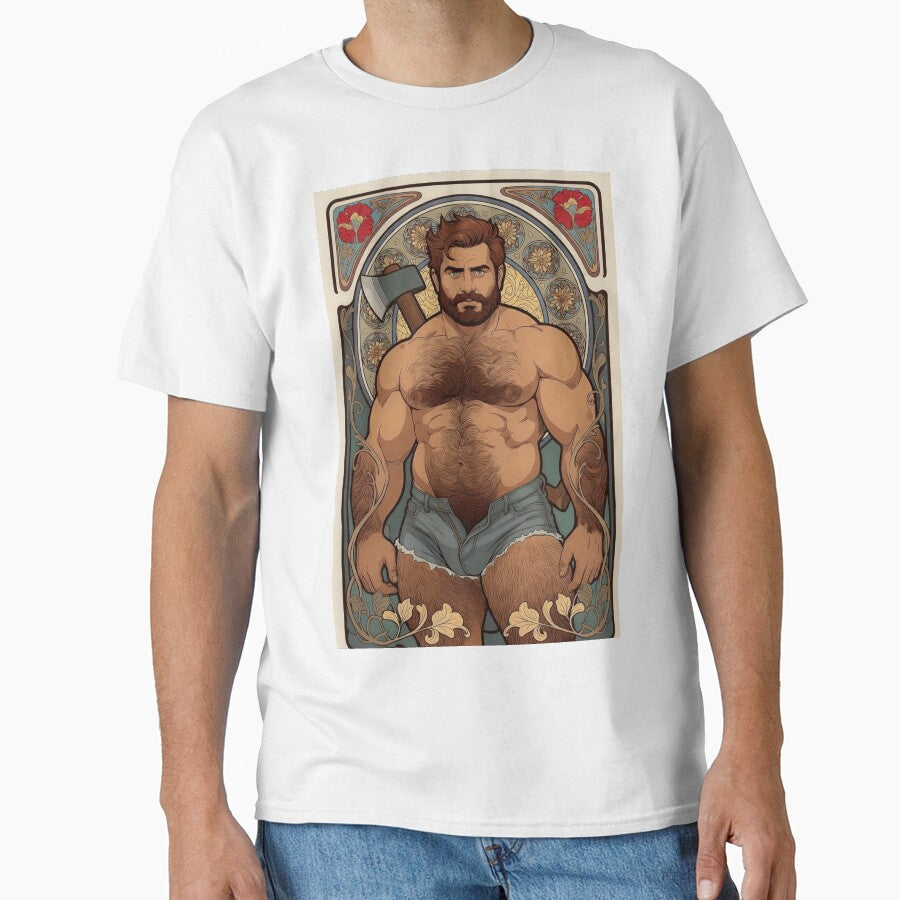 Gay Lumberjack Bear – Queer Art Nouveau Warrior by ZhivanCrimson