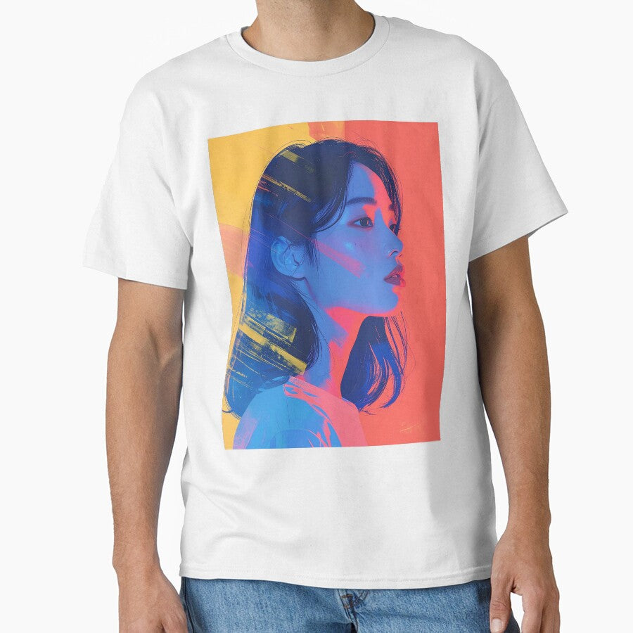 Vibrant Pop Art Woman Side Profile by BetweenForms