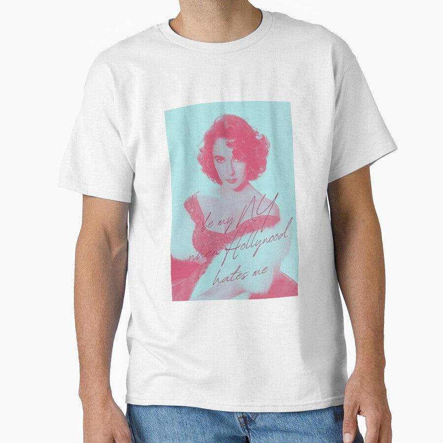 Be my NY when Hollywood hates me - Elizabeth Taylor - Pink Aquamarine Opalite Duotone by harmoneer